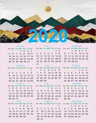 DECOR Production Calender 2020 (Self Adhesive Vinyl 18 inch x 23 inch)_021 2020 Wall Calendar