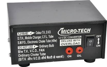Microtech 100 Watt Dc to Ac Mini Inverter for Multiple Applications1 Car Inverter