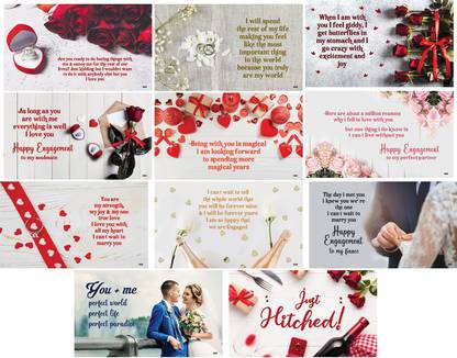 OddClick Just Hitched Wedding Engagement Wishes for Fiance Surprise Wishes Greeting Cards Greeting Card