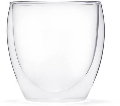 Octavius Pack of 1 Borosilicate Glass Borosilicate Double Walled Cup