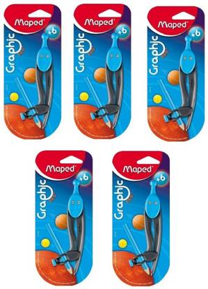 Maped Graphic 360° - with Universal Holder Compass And Pencil-set of 5 Drafting Compass Set