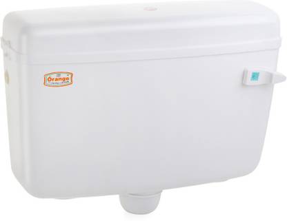 ORANGE Plastic Toilet Flushing Cistern Side Handle Flush Tank