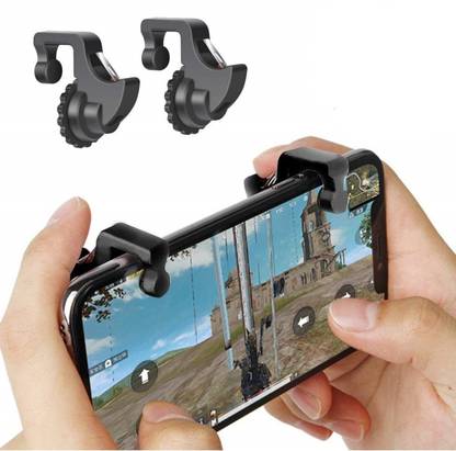 Razor Sky pubg triggers,pubg Controller for Mobile,pubg Joystick for Mobile,pubg Game Controller Trigger Gaming Accessory Kit for All Android and iOS (Black Round Shoot Control pubg Trigger)  Gaming Accessory Kit