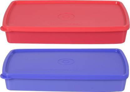 TUPPERWARE TupperwareColl and fresh flat each 600ml 2 Containers Lunch Box 2 Containers Plastic Office Lunch Box