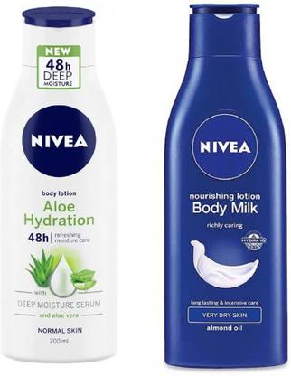 NIVEA Body Lotion ( Aloe Hydration + Body Milk ) Deep Moisture Serum