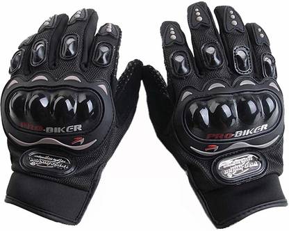 Probiker Leather Motorcycle Gloves(Black XL), Size- XL Riding Gloves