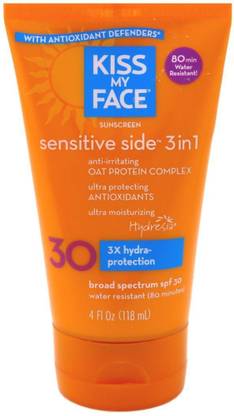 Kiss My Face Sunscreen - SPF 50 PA+++ SPF 30 Oat Protein Sunscreen Lotion, 4 Ounce -- 3 per case. [CAT_851]