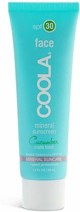 Coola Sunscreen - SPF 50 PA+++ Mineral Face Spf 30 Sunscreen Lotion, Matte Cucumber, 1.7 Ounce [CAT_851]