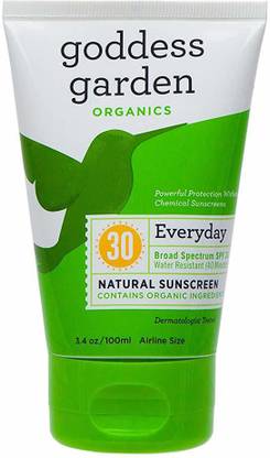 Goddess Garden Sunscreen - SPF 50 PA+++ Organics Everyday SPF 30 Natural Sunscreen, Lotion, 3.4 Ounce [CAT_851]