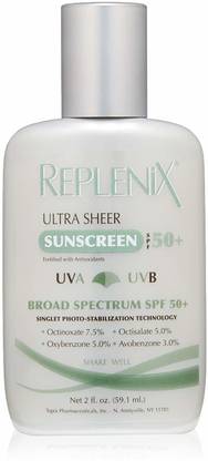 Replenix Sunscreen - SPF 50 PA+++ Sheer Physical Broad Spectrum Sunscreen SPF 50 Plus 4 fl oz [CAT_851]