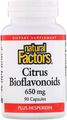 Natural Factors Citrus Bioflavonoids plus Hesperidin, 650 mg, 90 Capsules