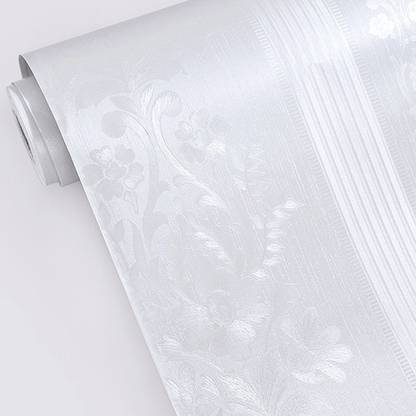 akadeco Paper, Vinyl Decorative White Wallpaper