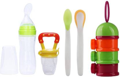 Manan Shopee Baby Feeder Nibbler Storage Box & Spoon -Feeding Set