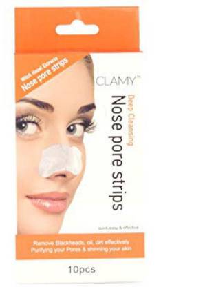 Clamy Nose Pore Strips Blackhead Removal Wax Strips 10pcs