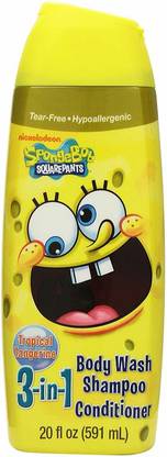 SpongeBob SquarePants Nickelodeon Spongebob 3 In 1 Body Wash, 20 Ounce