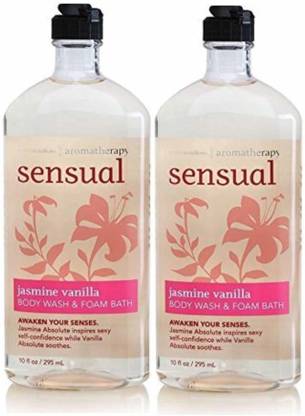 BATH & BODY WORKS Lot of 2 Bath and Body Works Sensual Jasmine Vanilla Body Wash & Foam