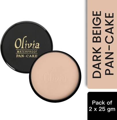Olivia 100% Waterproof Pan Cake Makeup Concealer Shade No. 28 - Pack of 2 Concealer