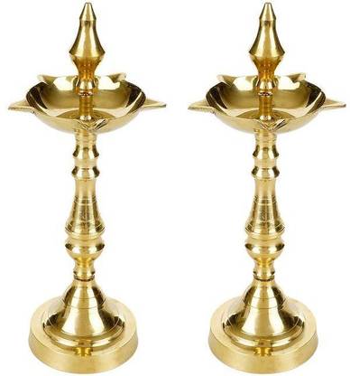 SH RETAIL Brass (Pack of 2) Table Diya Set