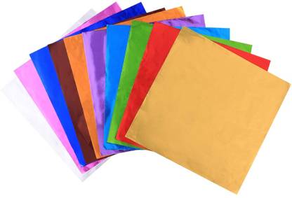 Bake world 300 pcs multi color Aluminium Foil Chocolate Wrappers/Candy Aluminium Foil