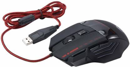 Techlife Solutions Wired Gaming Mouse FPS Triple Fire Button - 7 Buttons 1200-5500DPI Wired Ambidextrous Optical  Gaming Mouse