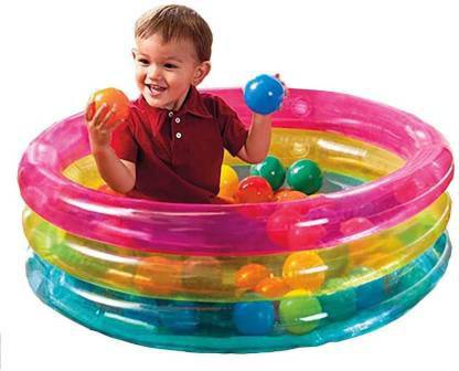 NT Inflatable Classic 3-Ring baby Ball Pit Bath Tub