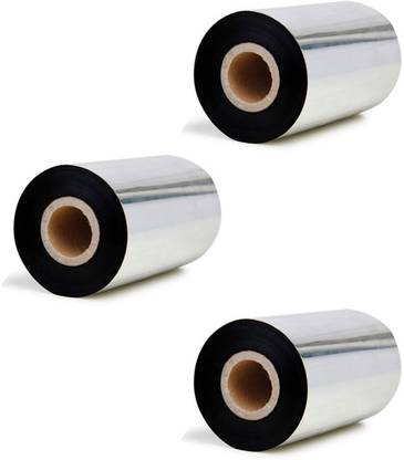 tudko 110 mm X 300 Meters, (WAX RESIN Ribbon) Thermal Transfer Barcode Ribbon, Set of 3 Ribbon Roll, Print on Paper Label