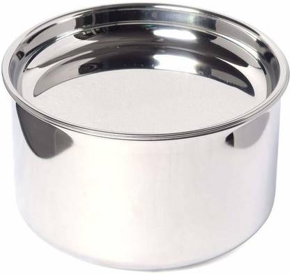 PRV Stainless Steel Deep Cooker Pot, Suitable For 7.5 Liters Outer-Lid Pressure Cooker Pot 22.5 cm diameter 3.5 L capacity with Lid