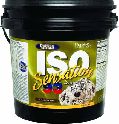 Ultimate Nutrition ISO Sensation 93 - 5 lbs ( Cookies'n Cream) Whey Protein
