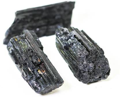 Aurra Stores 100 % Original & Natural black Tourmaline BT Rough Raw With JGL Lab Certified Decorative Showpiece  -  2 cm