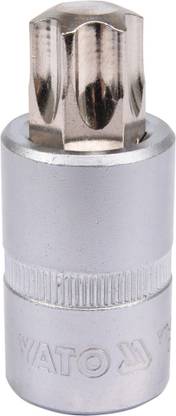 YATO YT-04319 1/2 inch Drive Torx Socket Bit Tool for Car or Mechanical Workshop with Chrome-plated Cap and and Size T70 Socket Set