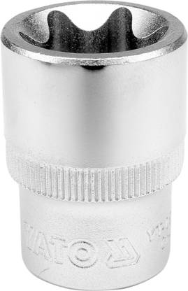 YATO YT-05225 1/2 inch Drive chrome vanadium steel Sandblasted Socket Bit with the symbol 50BV30 and Size is E18 Socket Set