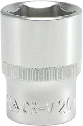 YATO YT-1213 1/2 inch Drive Hexagonal Chrome Finish Socket with Size 20mm and symbol 50BV30 Socket Set
