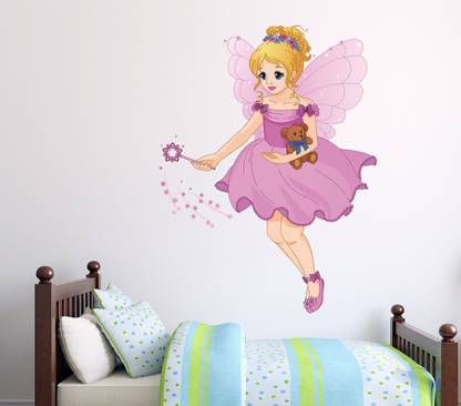 Tuffuk 80 cm Angel | Wall Stickers |PVC Vinyl| Non-Reusable Sticker | Self Adhesive Sticker
