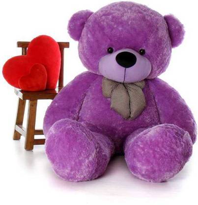 TRUELOVER Loveable HUGABLE Soft Giant Life Size , Long Huge Teddy Bear(Best for Someone Special) Purple 3 Feet 90 cm  - 89 cm