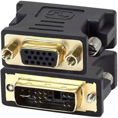 TECHGEAR  TV-out Cable DVI -A 12+5 Pin Male to VGA 15 Pin Converter Adapter Female Connector Black