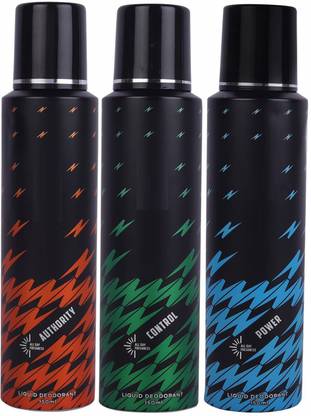 Quinergys ™ Authority, Control and Power Deodrants for Men, 150 ML (Pack of 3) Deodorant Spray  -  For Men & Women