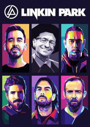 Famous Linkin Park Poster Size (18" x 12" x 0.1"). Paper Print