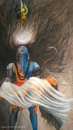 Hs Creation's Lord Krishna Peacock Feather Poster Size (18" x 12" x 0.1"). Paper Print
