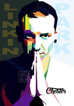 Hs Creation's Famous Linkin Park Chester Bennington Poster Size (18" x 12" x 0.1"). Paper Print