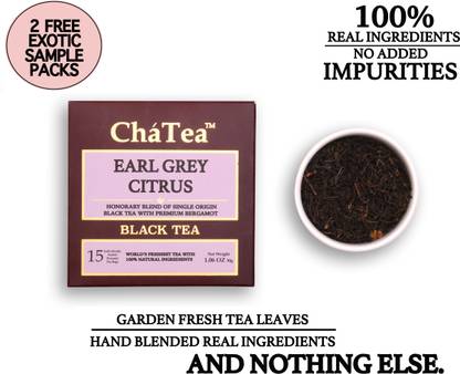 ChaTea Earl Grey Citrus Black Tea Bergamot Orange Black Tea Box