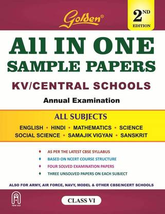 Golden All in One Sample Papers (CBSE Board) for Class 6