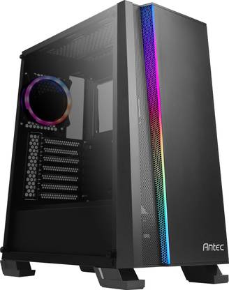 Antec NX500 Support E-ATX, ATX, Micro-ATX, ITX Motherboard with Tempered Glass Side Panel, 1 x 120mm ARGB Fan Rear Preinstalled Gaming Mid Tower Cabinet with USB 2.0 and USB 3.0 Ports Compatible with Computer