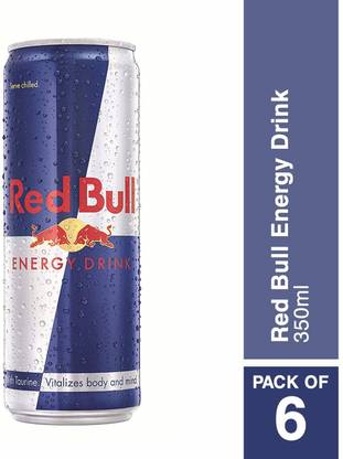 RedBull Energy Drink of 350 ml Single (Pack of 6) Energy Drink