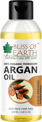 Bliss of Earth !00% Organic Moroccan Argan Oil Hair Oil
