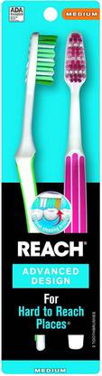 Reach Advanced Design Medium Value Pack Adult Toothbrushes, [C Ultra Soft Toothbrush