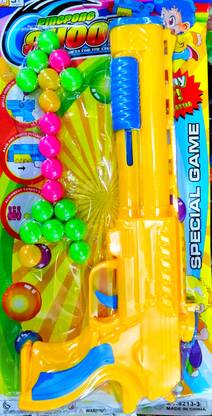 TOYZGANG Shooting Gun Toy with 16 Safe Foam Balls with Target for Kids Guns & Darts