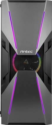 Antec DA601 Support ATX, M-ATX, E-ATX Motherboard with Tempered Glass Side Panel, 1 x 120mm Prizm ARGB Fan in Front & 1 x 120mm Regular Fan in Rear Preinstalled Gaming Mid Tower Cabinet with USB 2.0 and USB 3.0 Ports Compatible with Computer