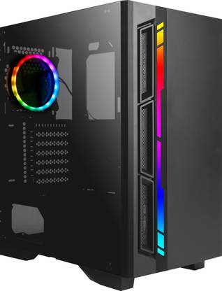 Antec NX400 Support ATX, M-ATX, ITX Motherboard with Tempered Glass Side Panel and LED Control Button, 1 x 120mm ARGB Fan Rear Preinstalled Gaming Mid Tower Cabinet with USB 2.0 and USB 3.0 Ports Compatible with Computer