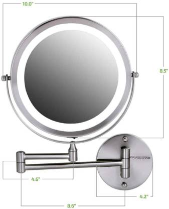 Ovente Wall Mount Makeup Mirror, Ovente Lighted Wall Mounted Makeup Mirrors