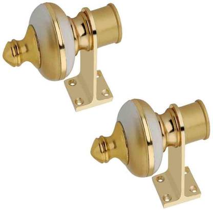GROWNIX White, Gold Rod Rail Bracket Metal